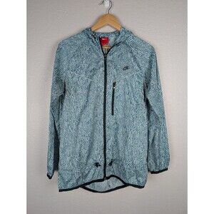 Nike‎ Windrunner 584791-324 Lightweight Jacket Women Size M Zebra Print Teal 144